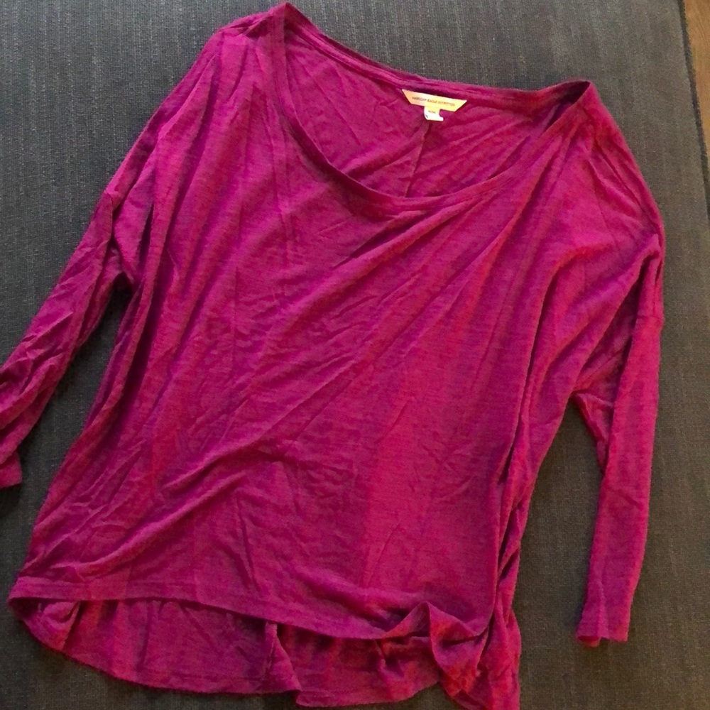 American Eagle, purple, size M top.